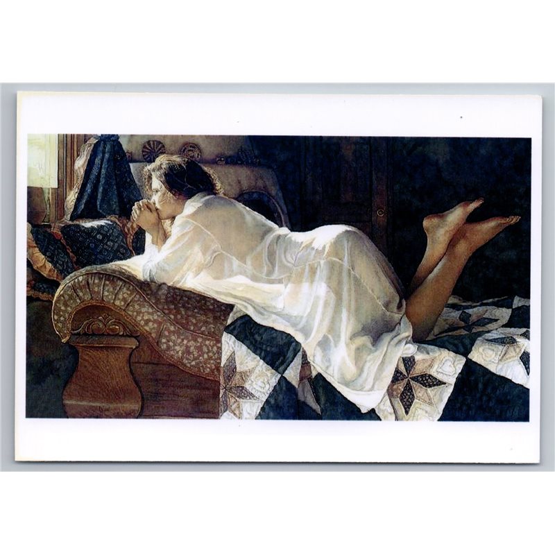 Sexy Lady Woman on the couch Erotic by Steve Hanks NEW MODERN Postcard