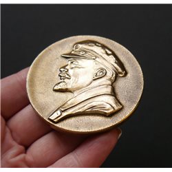 RUSSIAN Table medal depicts LENIN leader of communism VTG Original  ART-DECO