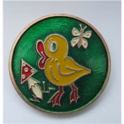 RUSSIAN Pin Badge CARTOON HERO Kid Child Chick Mushroom Metal Brooch Cute Animal