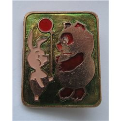Winnie the Pooh & Piglet Cartoon HERO pin Buttons badge Children Kid Big Enamel