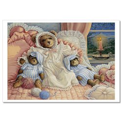 TEDDY BEAR Toy Interior Child ART by Janet Kruskamp Russian Modern Postcard