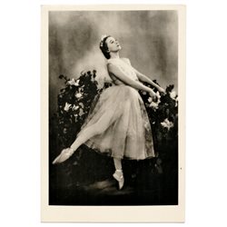 1952 Galina Ulanova ~ Ballerina Kirov Ballet RARE Russian Photo RPPC postcard