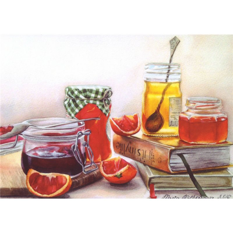 Gem from oranges Books Honey Cup Tea Party Russia Modern Postcard