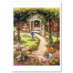Yarn Garden. Interior Life style ART by Janet Kruskamp Russian Modern Postcard
