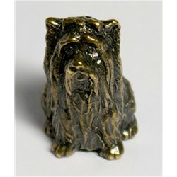 Thimble LAP DOG Shih Tzu Solid Brass Metal Russian Souvenir Collectible