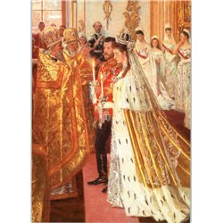 The Wedding Nicholas II and Empress Alexandra Russian Romanov Royalty Postcard