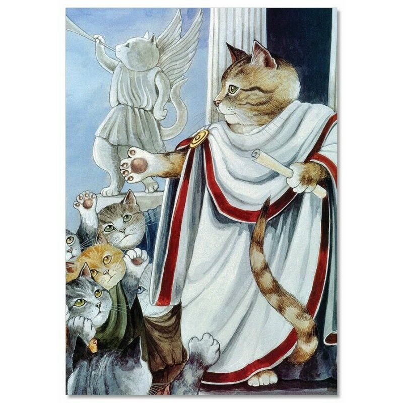Victorian CAT Caesar and the people Rome by Susan Herbert NEW Modern Postcard