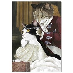 Victorian CAT LADY Nobleman In Love by Susan Herbert NEW Modern Postcard
