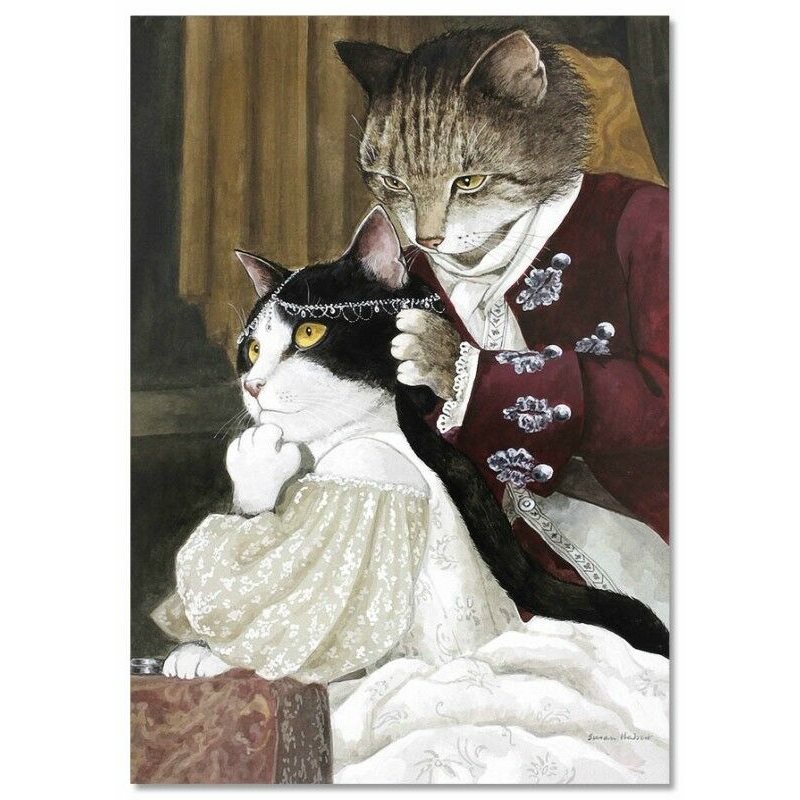 Victorian CAT LADY Nobleman In Love by Susan Herbert NEW Modern Postcard