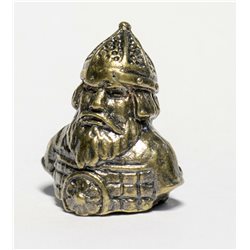 Thimble SLAVIC WARRIOR Rus Ethnic Folk Brass Metal Russian Souvenir Collectible