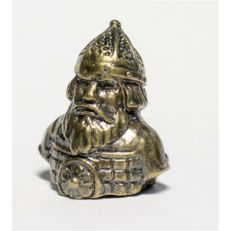 Thimble SLAVIC WARRIOR Rus Ethnic Folk Brass Metal Russian Souvenir Collectible