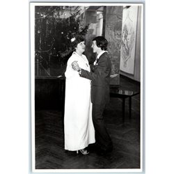 Soviet newlyweds Big Bride Groom Wedding fashion Dance USSR Soviet Orig Photo