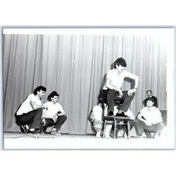 HANDSOME BOYS Men play in student theater Gay Interest USSR Soviet Orig Photo