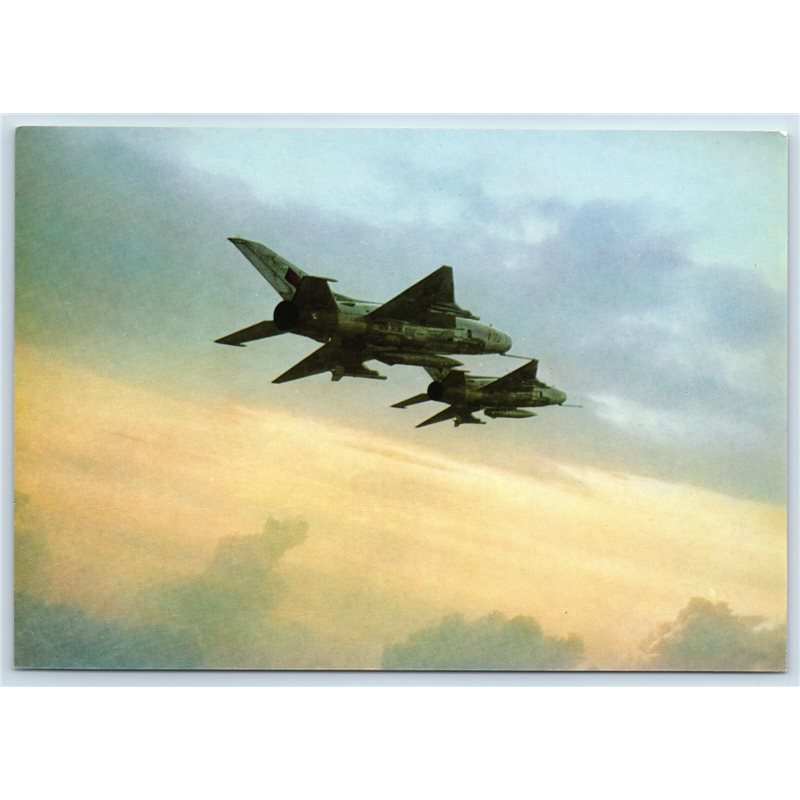 Air Forces GDR Airspace Fighter plane Aicraft photo BIG A5 Germany GDR Card