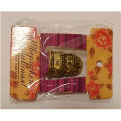 Thimble HAPPY BIRTHDAY Cake Solid Brass Metal Russian Souvenir Collection