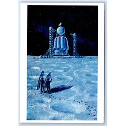 LAUNCHING SITE ON THE MOON  Soviet Cosmos Space New Postcard