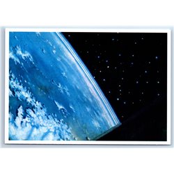 THE BLUE EARTH by Leonov Soviet Cosmos Space New Postcard