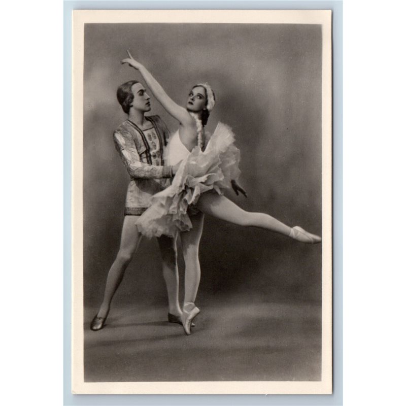 KIRILLOVA & UKHOV in SWAN LAKE Kirov Ballet RPPC Soviet USSR Postcard