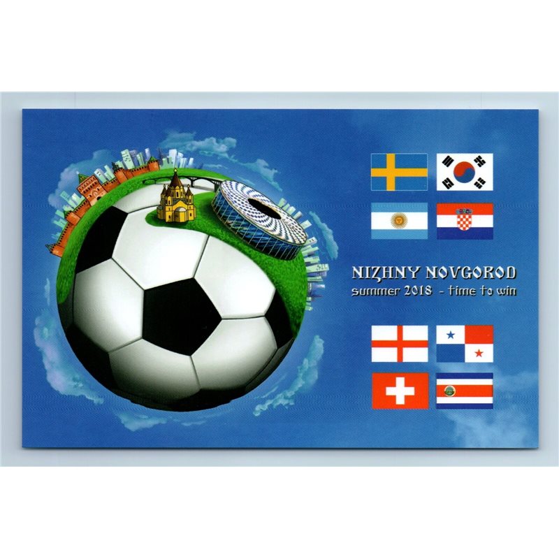 FIFA NIZHNY NOVGOROD Football World CUP Russia 2018 New MODERN postcard