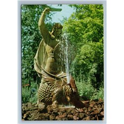 Latvia USSR  Majori Lachplesis Fight Dragon Park Fountain Old Vintage Postcard