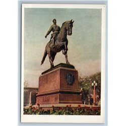 1957 Kishinev Moldova Kotovsky Monument Sculpture Military Old Vintage Postcard