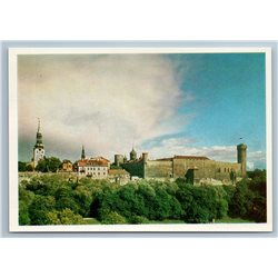 Tallin Estonia Upper Town Castle Ancient History Park View Old Vintage Postcard