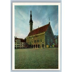 Tallin Estonia Town Hall Architecture Square Entrance Old Vintage Postcard