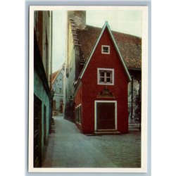 Tallin Estonia Town Hall Pikk Street Baker Passage View Old Vintage Postcard