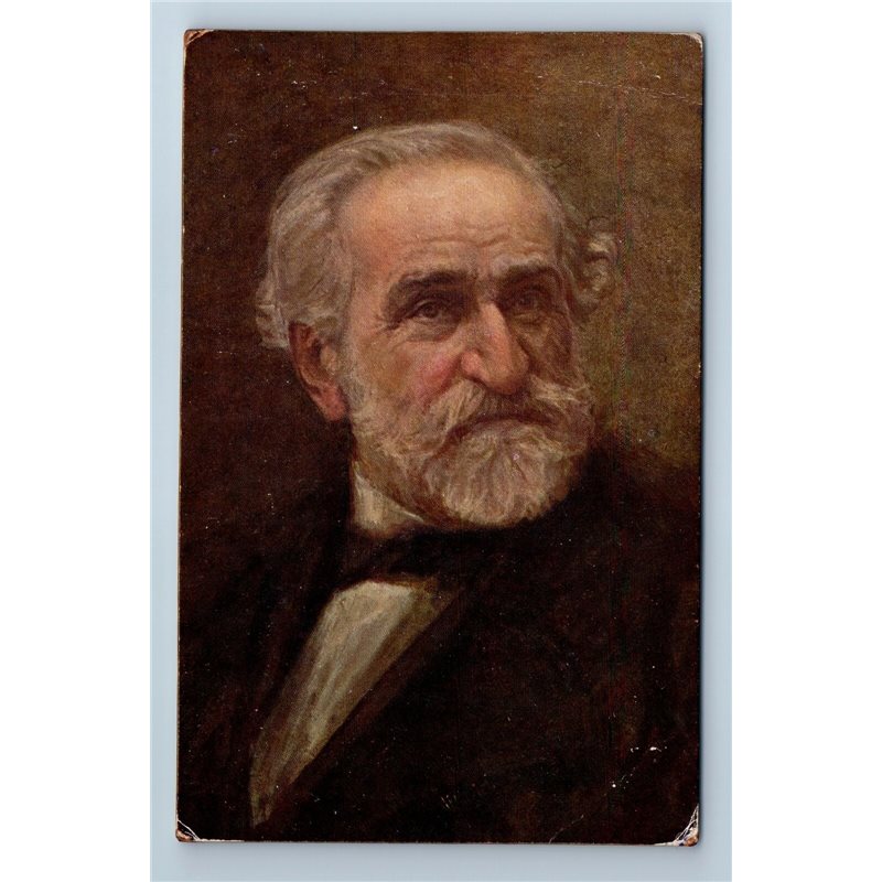 1900s PORTRAIT of Giuseppe VERDI great Composer Opera Old Antique Postcard