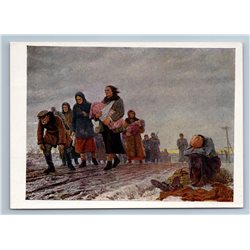 1962 WWII SOVIET PEOPLE into slavery Fascists in USSR by Gerasimov Art Postcard