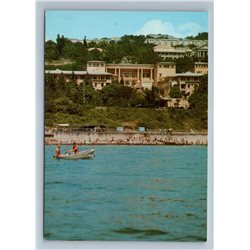 1983 SEA SOCHI Passenger Boat HOREL INTOURIST Black Sea Soviet USSR Postcard