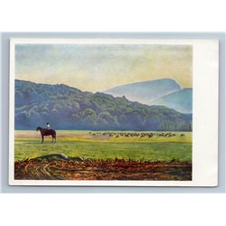 1966 SALLY on Horseback Asgaard by Rockwell Kent Rare Art Vintage Postcard