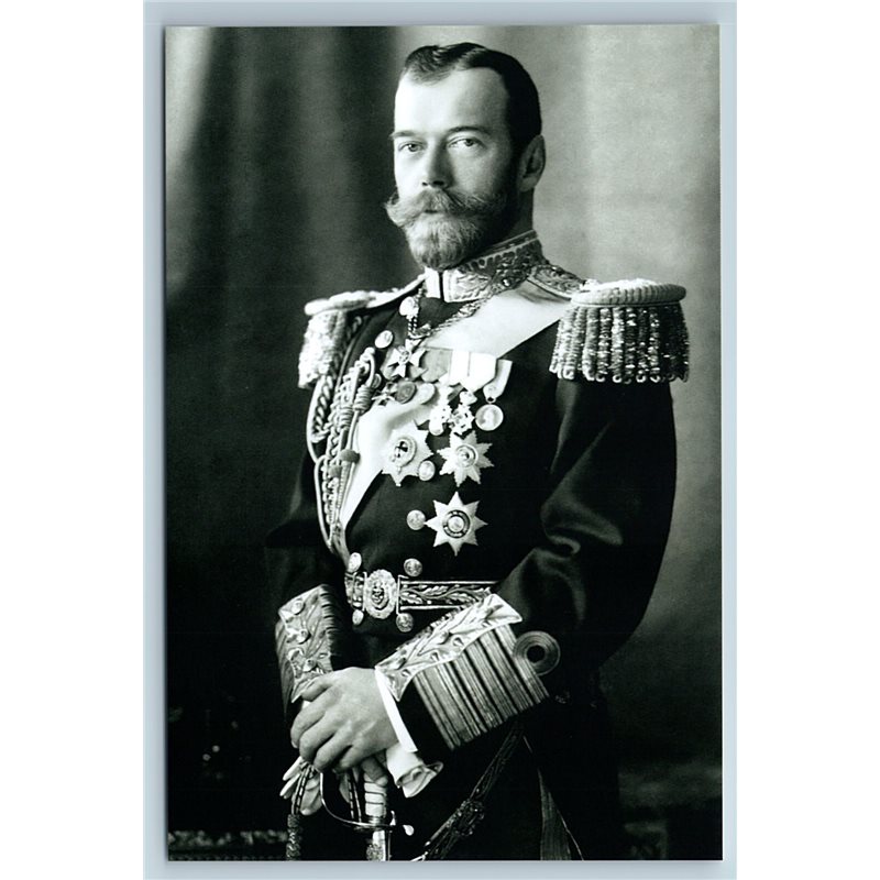 NICHOLAS II Last Russian Emperor Oficcial Portrait Royalty New Unposted Postcard