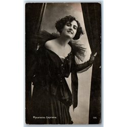 1900s FRANCESCA BERTINI Italian silent film Actress Russia Antique RPPC Postcard