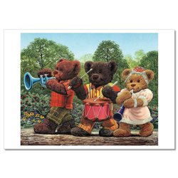 TEDDY BEAR CORNER Toys Life Art for Child by J. Bindon Russian Modern Postcard