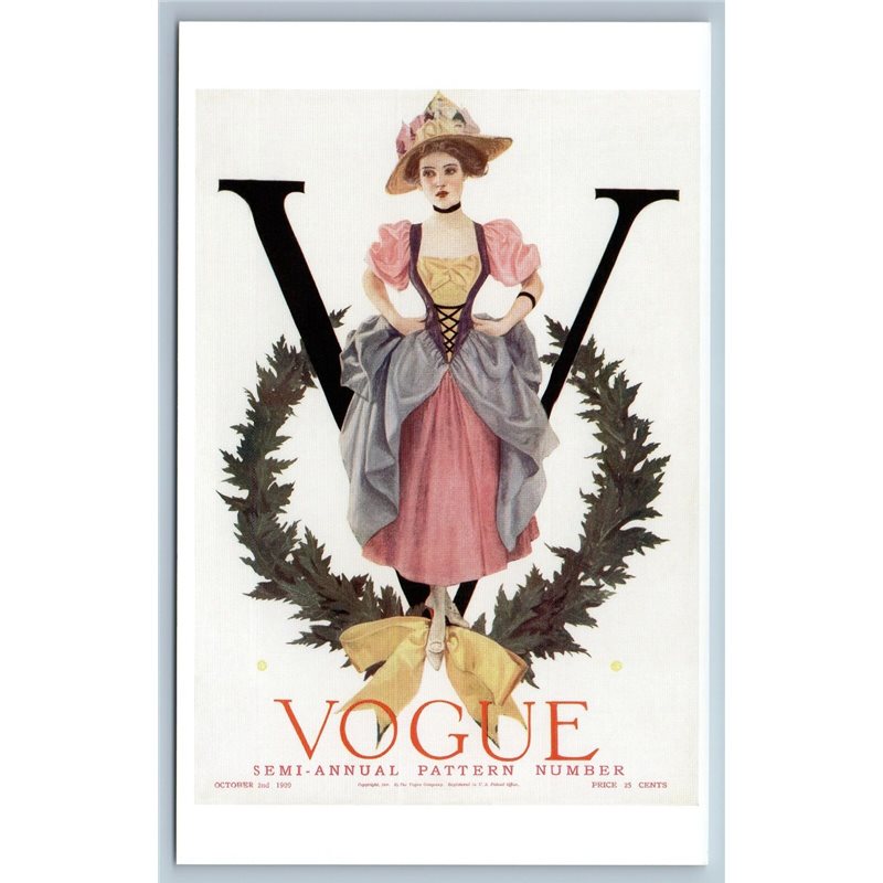 VOGUE by Gail Porter Hoskins October 2 1909 New MODERN postcard