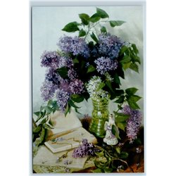 LILAC BOUQUET Diary Jewelry Porcelain Figurine From scratch New Russia Postcard
