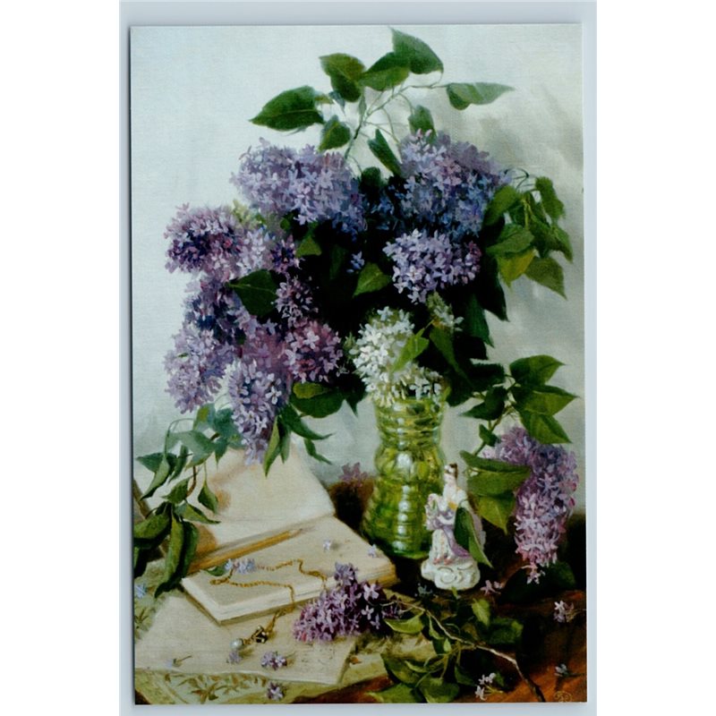 LILAC BOUQUET Diary Jewelry Porcelain Figurine From scratch New Russia Postcard