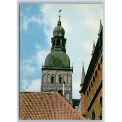 1963 RIGA LATVIA The Dom Cathedral Photo Soviet USSR Postcard