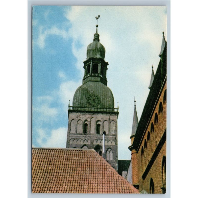 1963 RIGA LATVIA The Dom Cathedral Photo Soviet USSR Postcard
