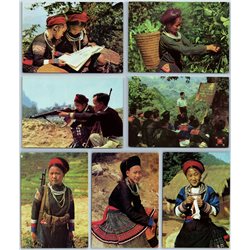 VIETNAM war MEO Ethnic Minority Guns Types Photo SET 10 postcards 1967 Military