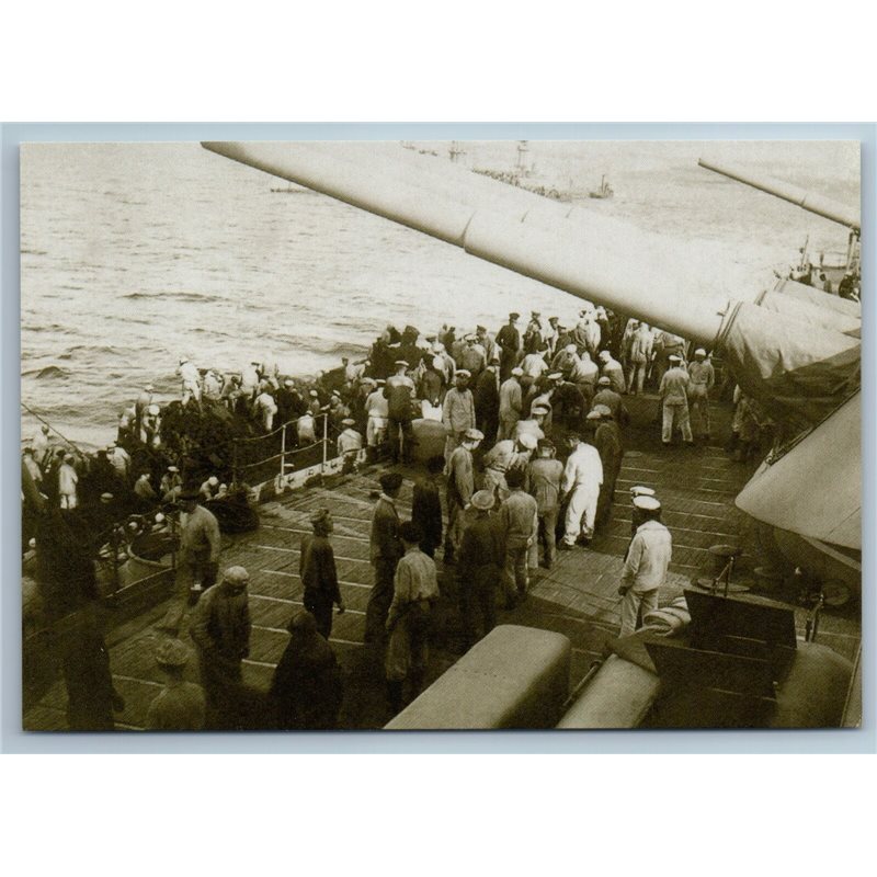 WWI Loading coal on the battleship "Poltava" Navy Fleet Photo NEW Postcard