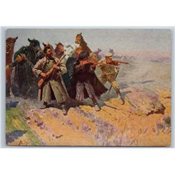 1954 CAVALRY ATTACK Budyonny's Squad Russian Civil War Battle Soviet Postcard