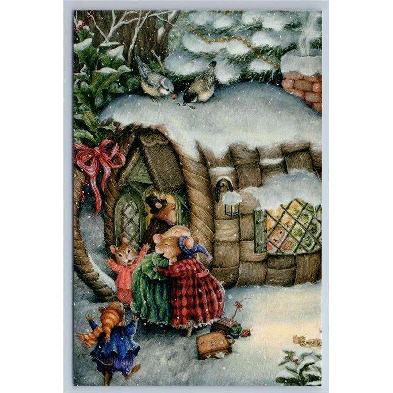 SUSAN WHEELER Christmas Eve Meeting guests HOLLY POND HILL Russian New Postcard
