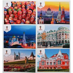 FIFA WORLD CUP RUSSIA 2018 Mascot Zabivaka New SET of 16 postcards Official holo