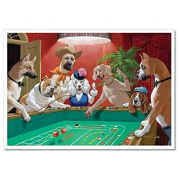 Humor Comic DOG Cards Casino slot machines by ARTHUR SARNOFF Set of 12 pcs