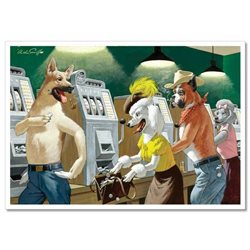 Humor Comic DOG Cards Casino slot machines by ARTHUR SARNOFF Set of 12 pcs