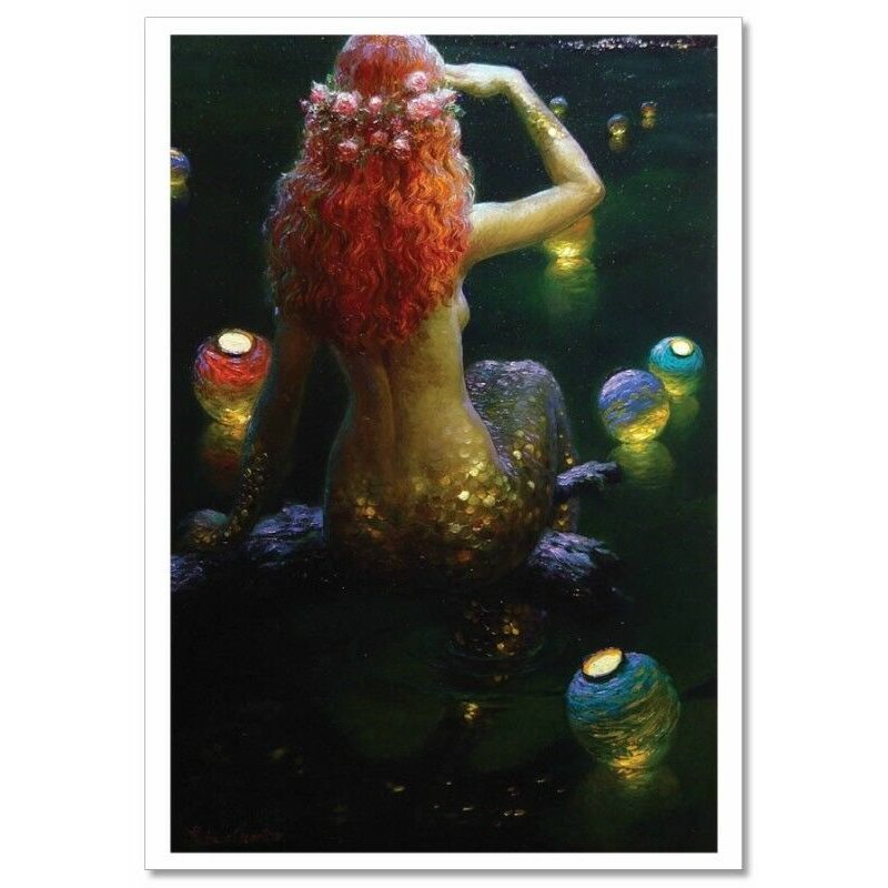 Fantasy Girl Mermaid by Victor Nizovtsev NEW Russian Modern Postcard