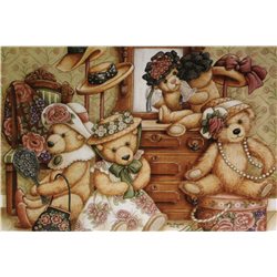 TEDDY BEAR TOYS in the Interior Room by Nita Showers Russian Modern Postcard