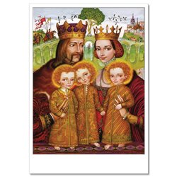 The royal family Childrens ETHNIK Folk by Shtanko Russian Modern Postcard
